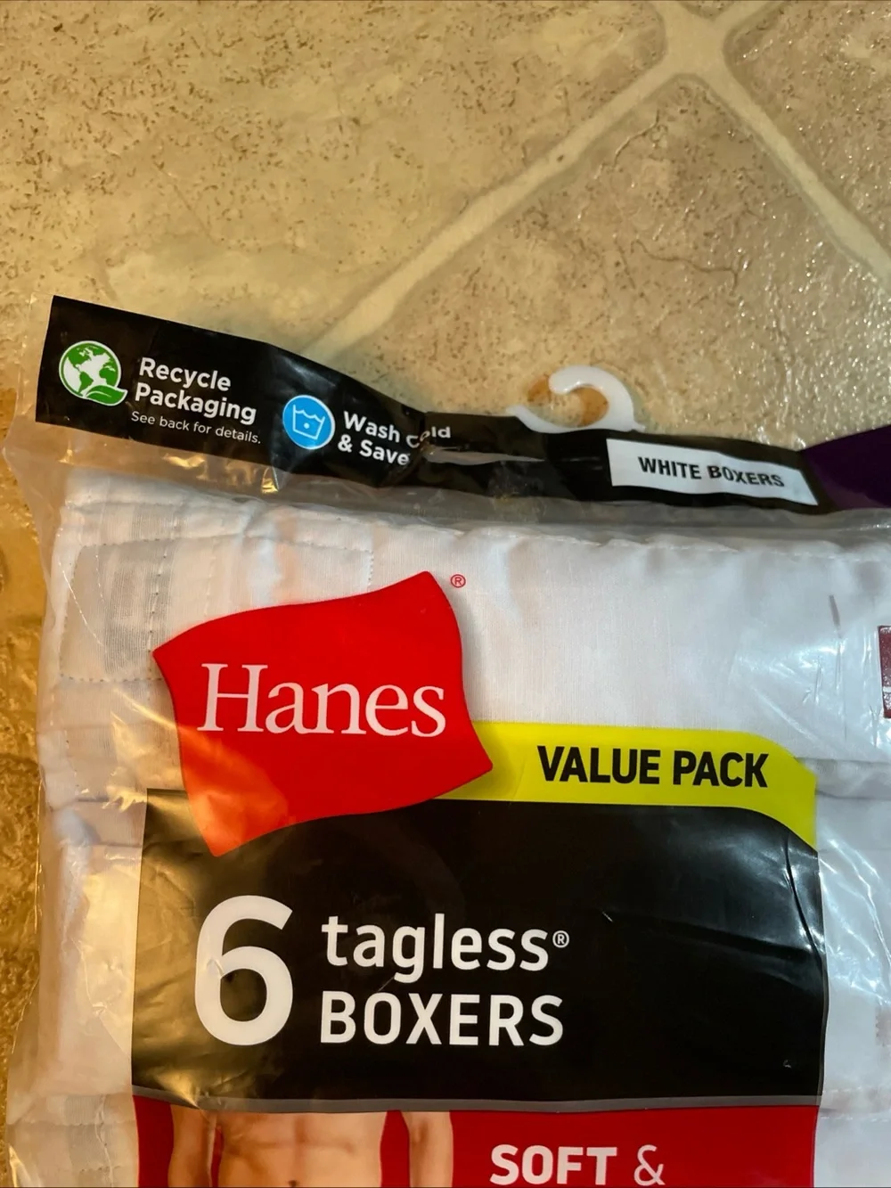 Hanes Men's Size Small Boxers 6 Pairs Tagless Woven White Soft Breathable NEW